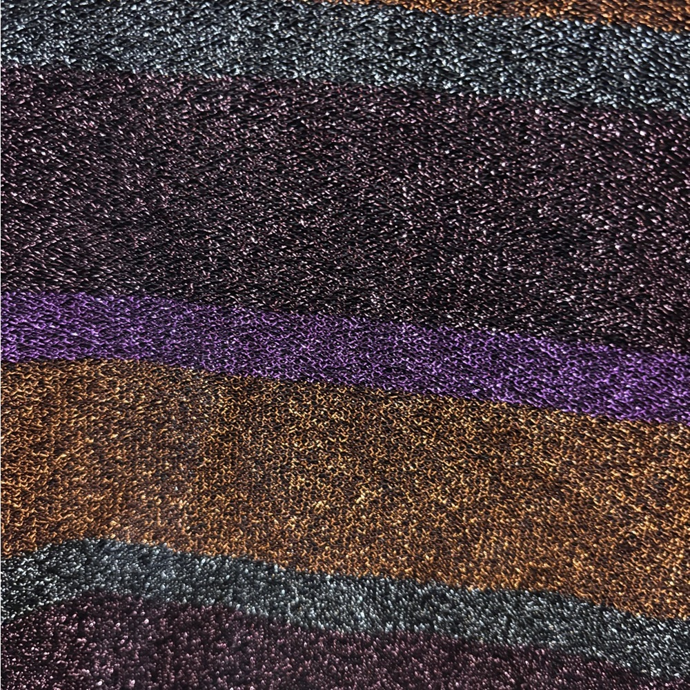 Modcloth Striped Crop Top - Brown, Purple, Gray - Picture 2 of 4